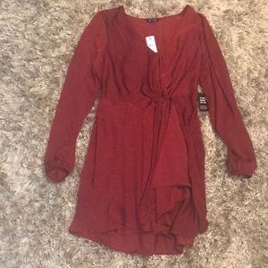Never worn silky wrap dress